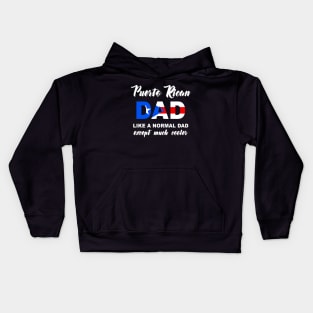 Puerto Rican Dad - Much Cooler Puerto Rico Proud Boricua Fathers Day Kids Hoodie